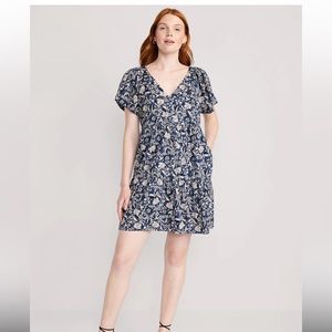 Tiered Floral Swing Dress